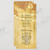 Herbstlaub Goldener Herbst Rustikales Holzprogramm Programm (Vorne/Hinten)