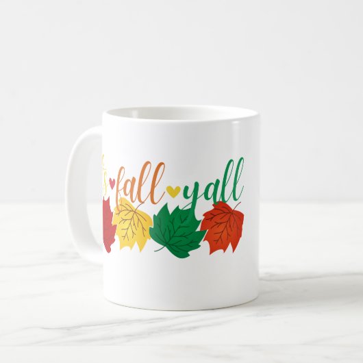 Herbstlaub Grafik: T - Shirt im Herbst Kaffeetasse (Vorderseite Links)