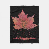 Herbstlaub Grafisches T-Shirt - Beliebter Fall Fleecedecke (Vorderseite)