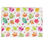 Herbstlaub Große Geschenktüte (Rückseite)