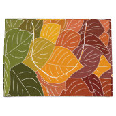 Herbstlaub Große Geschenktüte (Vorderseite)