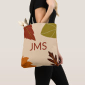 Herbstlaub Grünbraun-Orange-Monogramm Tasche (Von Nahem)