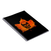 HERBSTLAUB HALLOWEEN SKULL NOTIZBLOCK (Rechte Seite)