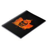 HERBSTLAUB HALLOWEEN SKULL NOTIZBLOCK (Linke Seite)