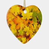 Herbstlaub-Herbst-Farbblatt-Entwurf Keramik Ornament (Rechts)