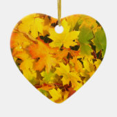 Herbstlaub-Herbst-Farbblatt-Entwurf Keramik Ornament (Vorne)