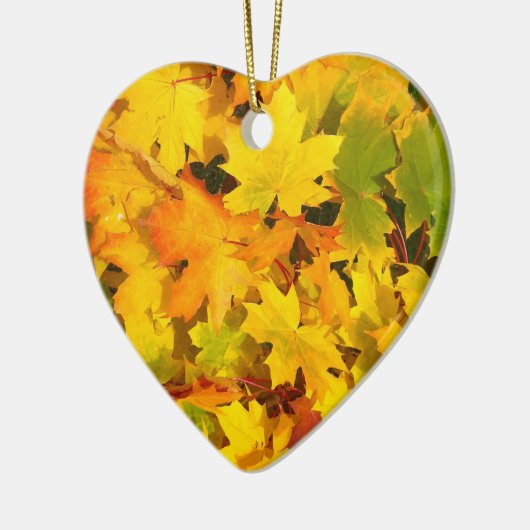 Herbstlaub-Herbst-Farbblatt-Entwurf Keramik Ornament (Links)