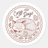 Herbstlaub Herbst-Naturetikett Runder Aufkleber (Vorderseite)