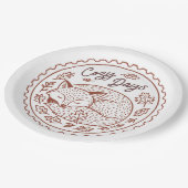 Herbstlaub Herbst-Naturpapierplatte Pappteller (Schrägansicht)