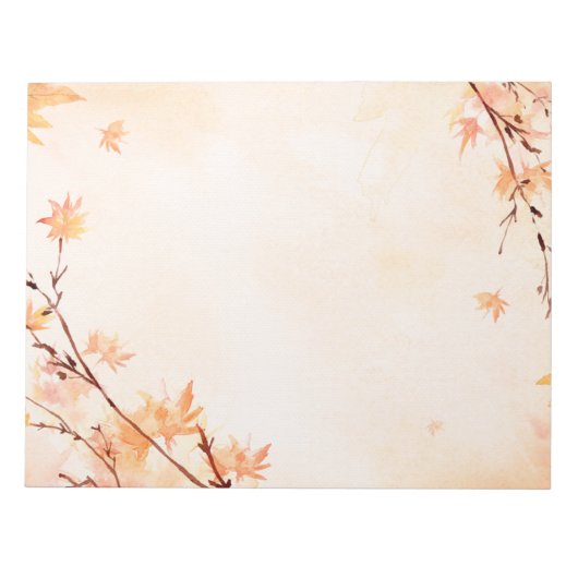Herbstlaub Herbst-Notepad Notizblock (Vorderseite)