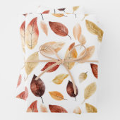 Herbstlaub Herbst Terracotta Brown Boho Muster Geschenkpapier Set (Beispiel)