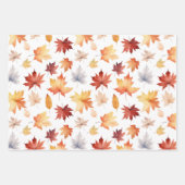 Herbstlaub Herbst Terracotta Brown Boho Muster Geschenkpapier Set (Vorderseite 2)