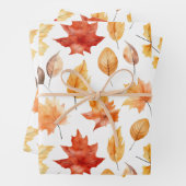 Herbstlaub Herbst Terracotta Brown Boho Muster Geschenkpapier Set (Beispiel)