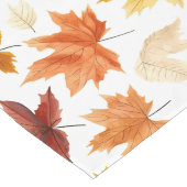 Herbstlaub Herbst Terracotta Brown Boho Muster Großer Tischläufer (Ecke)