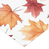 Herbstlaub Herbst Terracotta Brown Boho Muster Großer Tischläufer (Ecke)