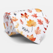Herbstlaub Herbst Terracotta Brown Boho Muster Krawatte (Gerollt)
