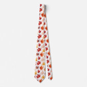Herbstlaub Herbst Terracotta Brown Boho Muster Krawatte (Vorderseite)