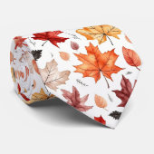 Herbstlaub Herbst Terracotta Brown Boho Muster Krawatte (Gerollt)