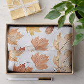 Herbstlaub Herbst Terracotta Brown Boho Muster Seidenpapier (Geschenk)