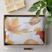 Herbstlaub Herbst Terracotta Brown Boho Muster Seidenpapier (Geschenk)