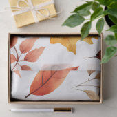 Herbstlaub Herbst Terracotta Brown Boho Muster Seidenpapier (Geschenk)