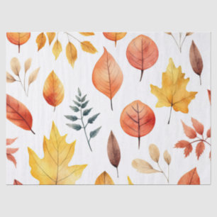 Herbstlaub Herbst Terracotta Brown Boho Muster Seidenpapier