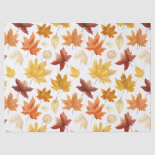Herbstlaub Herbst Terracotta Brown Boho Muster Seidenpapier