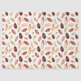 Herbstlaub Herbst Terracotta Brown Boho Muster Seidenpapier