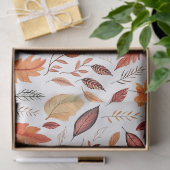 Herbstlaub Herbst Terracotta Brown Boho Muster Seidenpapier (Geschenk)