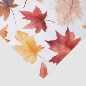 Herbstlaub Herbst Terracotta Brown Boho Muster Seidenpapier (Detail)