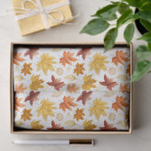 Herbstlaub Herbst Terracotta Brown Boho Muster Seidenpapier (Geschenk)