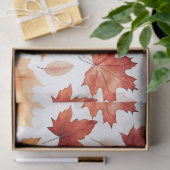 Herbstlaub Herbst Terracotta Brown Boho Muster Seidenpapier (Geschenk)