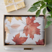 Herbstlaub Herbst Terracotta Brown Boho Muster Seidenpapier (Geschenk)