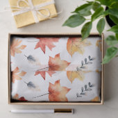 Herbstlaub Herbst Terracotta Brown Boho Muster Seidenpapier (Geschenk)