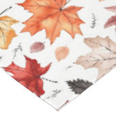 Herbstlaub Herbst Terracotta Brown Boho Muster Tischdecke (Schrägansicht)
