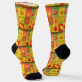 Herbstlaub Herbstblätter Thunder_Cove Socken (Gewinkelt)