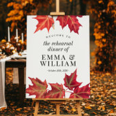 Herbstlaub Herbstessen Probe Begrüßung Unterschrif Poster