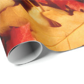 Herbstlaub - Herbstfarbe Geschenkpapier (Rolleneckpunkt)