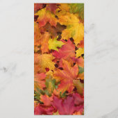 Herbstlaub - Herbstfarben - Hochzeitsmenü personal Menükarte (Rückseite)