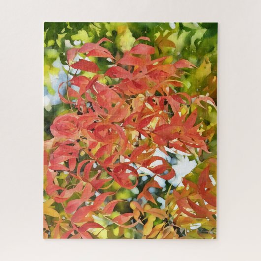 Herbstlaub Herbstfarben Russel Puzzle (Vertikal)