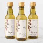 Herbstlaub Herbsthochzeit Brautparty Weinetikett (Flaschen)