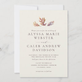 Herbstlaub Herbsthochzeit Einladung