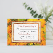 Herbstlaub Herbsthochzeit RSVP-Karte RSVP Karte (Stehend Vorderseite)