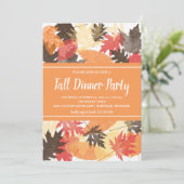 Herbstlaub | Herbstliche Party Einladung (Stehend Vorderseite)