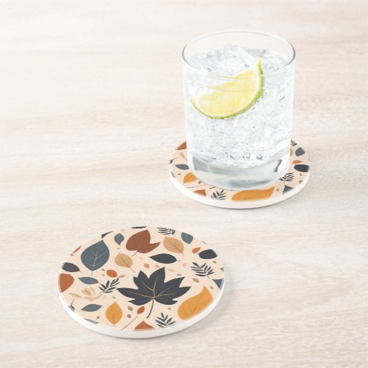 Herbstlaub Herbstmapfelleaf Sandstone Untersetzer (Seite)