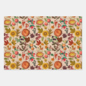 Herbstlaub Herbstmuster Geschenkpapier Set (Vorderseite 2)