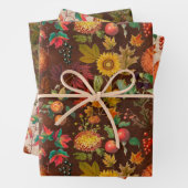 Herbstlaub Herbstmuster Geschenkpapier Set (Beispiel)