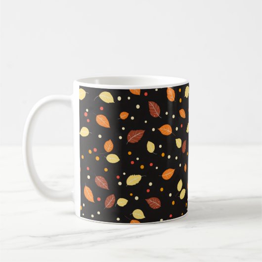 Herbstlaub Herbstmuster Kaffeetasse (Links)