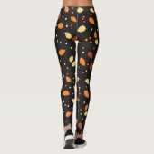 Herbstlaub Herbstmuster Leggings (Rückseite)