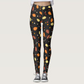 Herbstlaub Herbstmuster Leggings (Vorderseite)